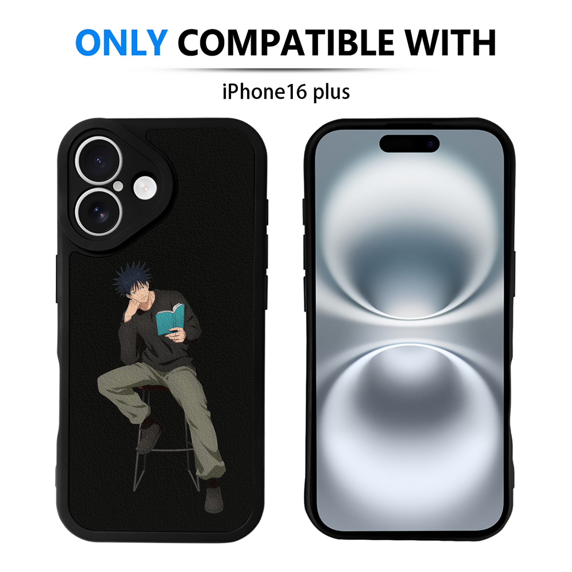 （画像用） 呪術廻戦 Jujutsu Kaisen 【iPhone 16シリーズ対応】シリコンスマホケース（レザー調） 材質：シリコン